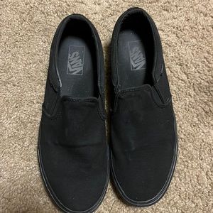 Mens vans black slip on shoes
